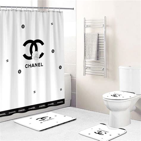 cheap chanel shower curtains|Chanel bathroom curtain.